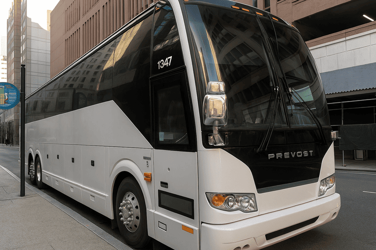 a Charter Bus Rental Midwest City coach bus